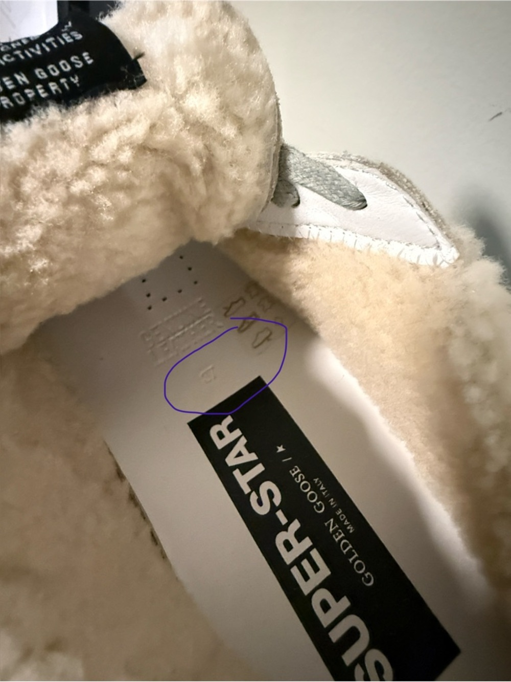 Golden Goose Superstar Sabots Shearling Slip-On Sneakers with Silver accent 37 - Picture 4 of 5